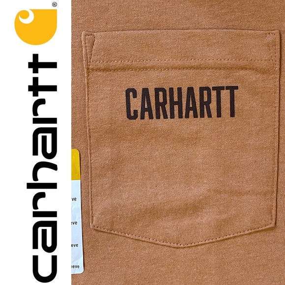 NWT Carhartt loose fit heavyweight s/s pocket C graphic t-shirt, tall L, ginger - Picture 6 of 16